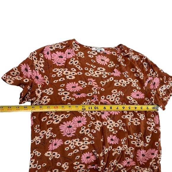 Madewell Novel Tie Front in Hillside Daisies Size Medium - Picture 16 of 17